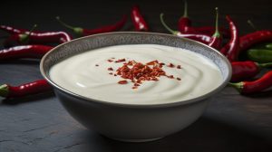 Yoğurt ve kırmızı biber